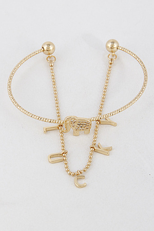 Lucky Elephant Small Pendant Bracelet 7DCJ9